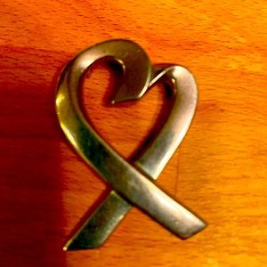 Tiffany sterling silver heart pendent- Paloma Picasso open heart